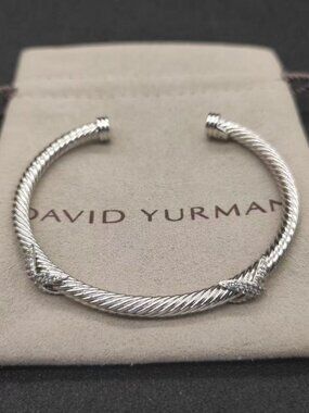 Womens David Yurman 4mm Double X Bracelet